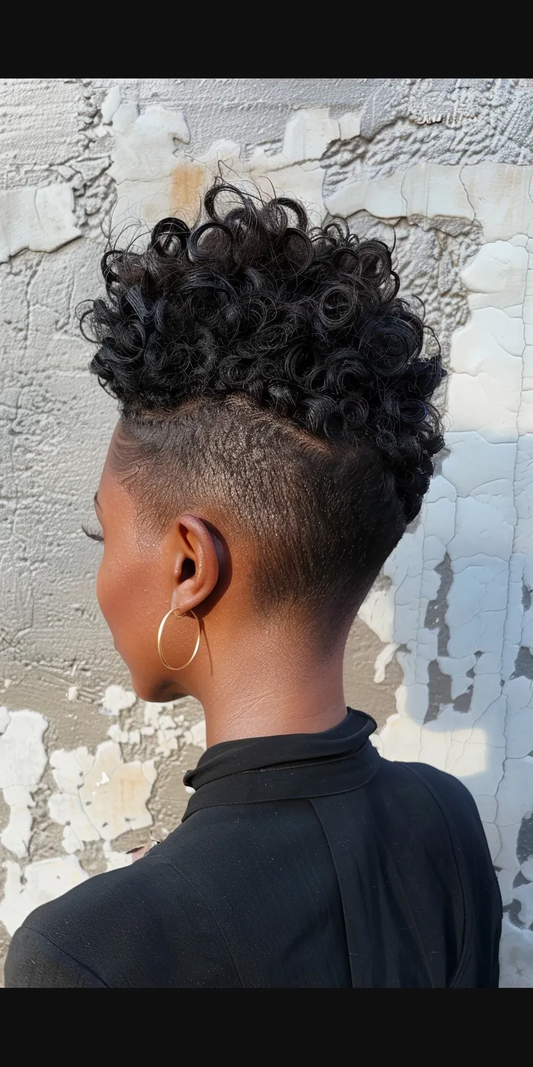 big chop hairstyles Asymmetric cut, Short brush French twist, Pompadour, Mohawk