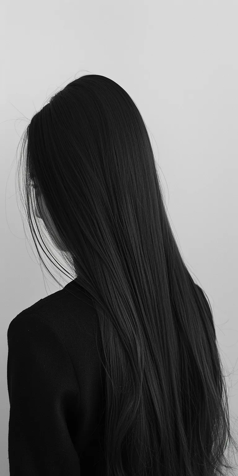 haircuts for long straight hair Layered hair, Japanese women's hairstyles, Long Asymmetric cut, Curtained