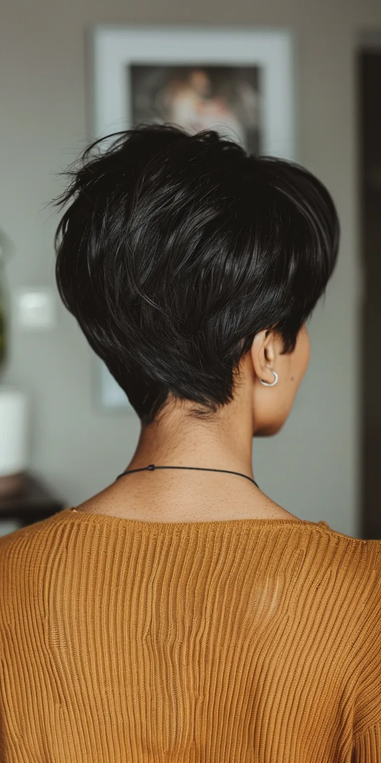 clip hairstyles Short brush cut, Asymmetric Pixie Butterfly haircut, Layered hair