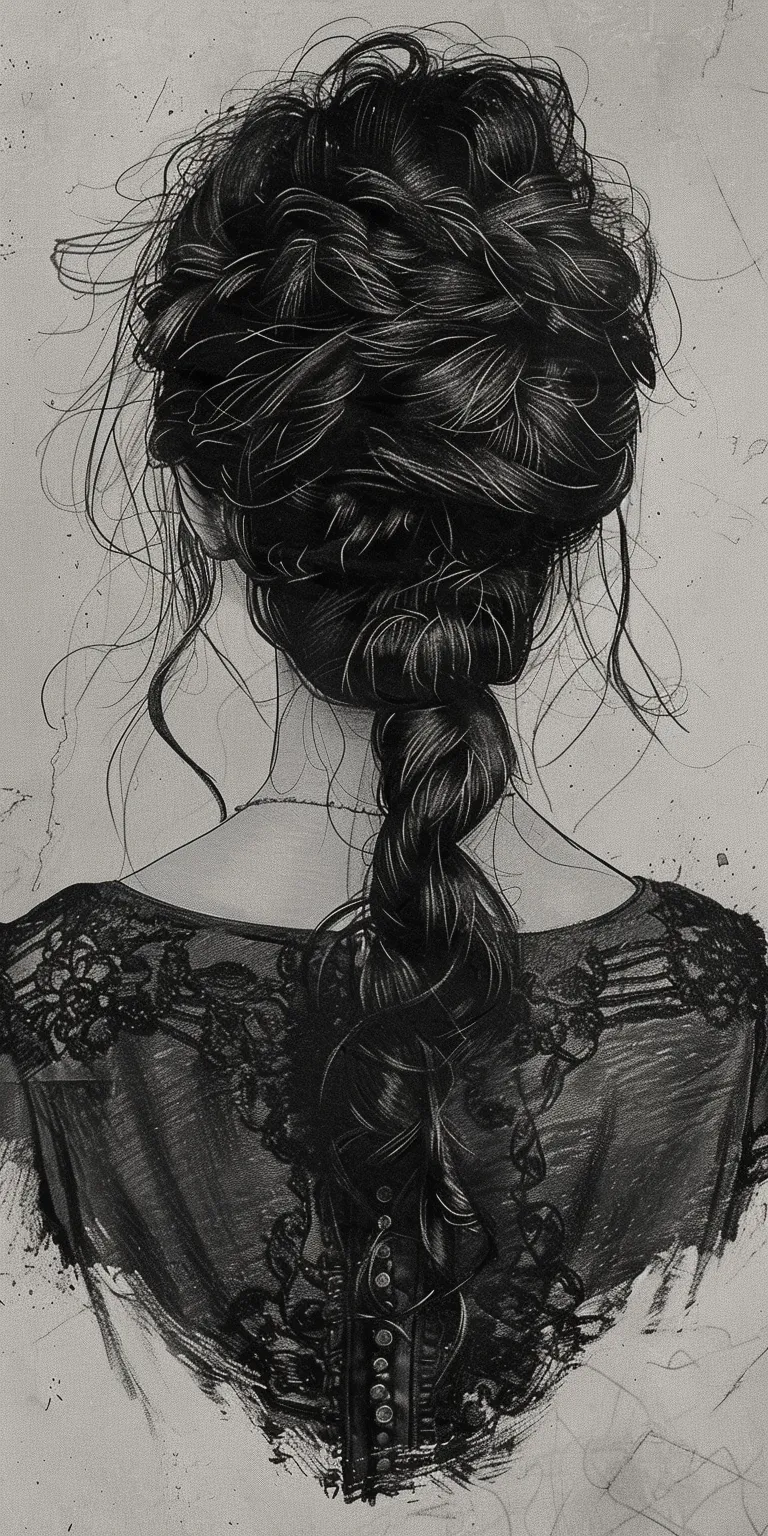 female hair styles French braid, Braid, Milkmaid Chignon, Updo