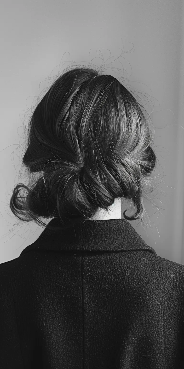 thin hair styles Chignon, Updo, Milkmaid braid, French twist, Asymmetric cut