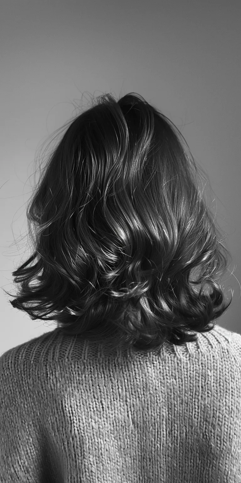 medium hairstyles for women Ringlets, Digital perm, Asymmetric cut, Layered hair, Bob cut