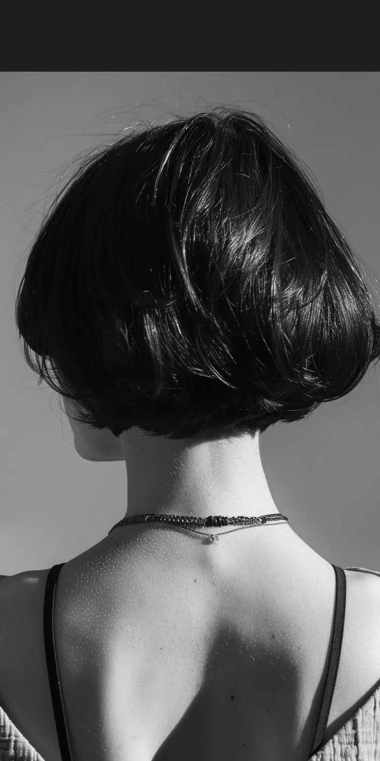 ideas for short hair styles Asymmetric cut, Chignon, Bob Tonsure, Butterfly haircut