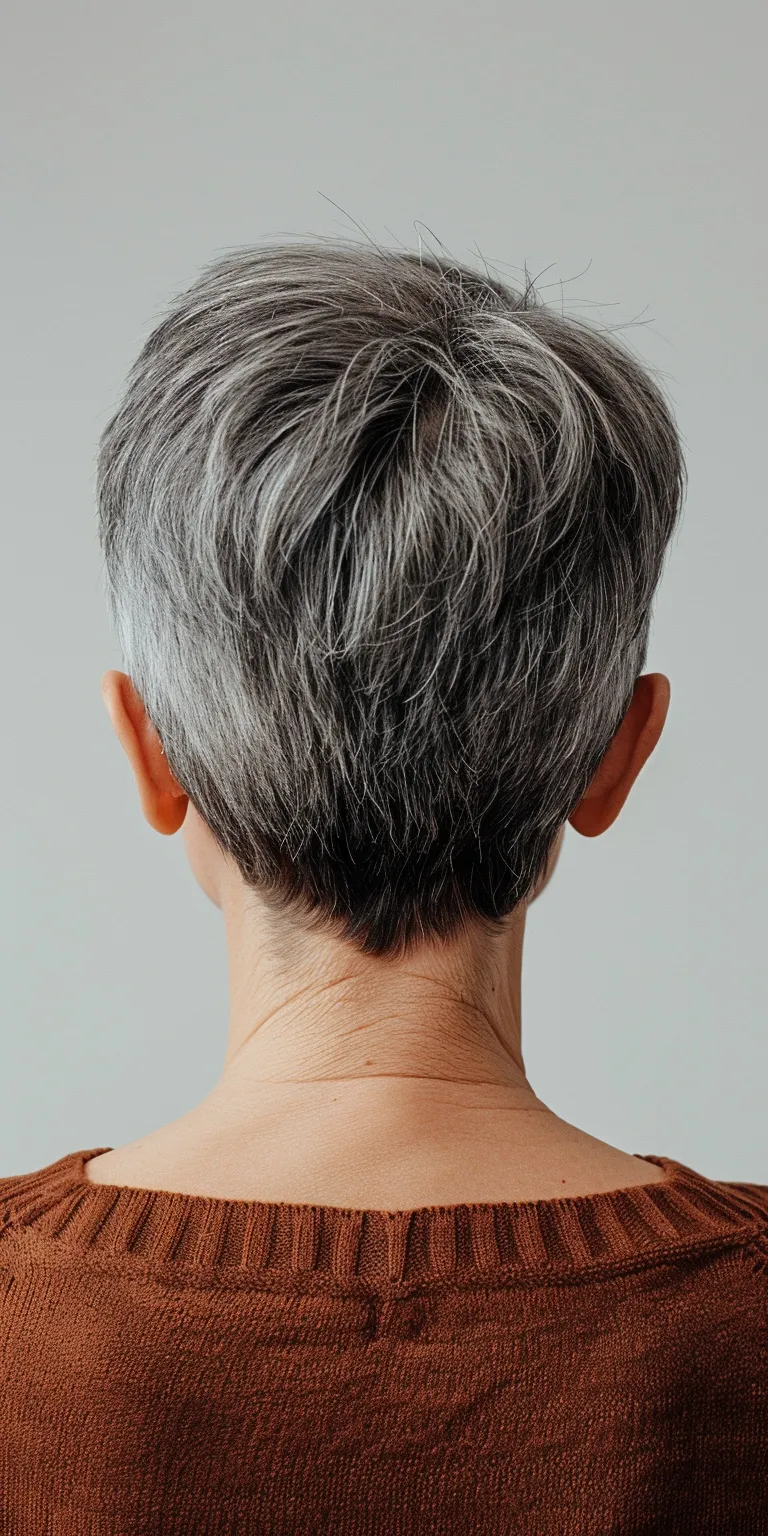 short hairstyles for older women Asymmetric cut, Tonsure, Pompadour, Short brush Pixie cut