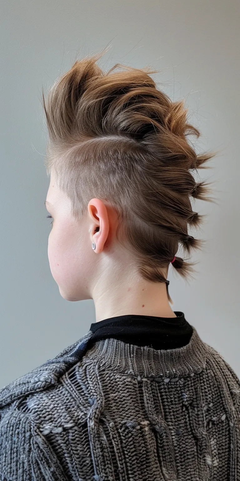 mohawk styles Asymmetric cut, French twist, Pompadour, Mohawk, Chignon