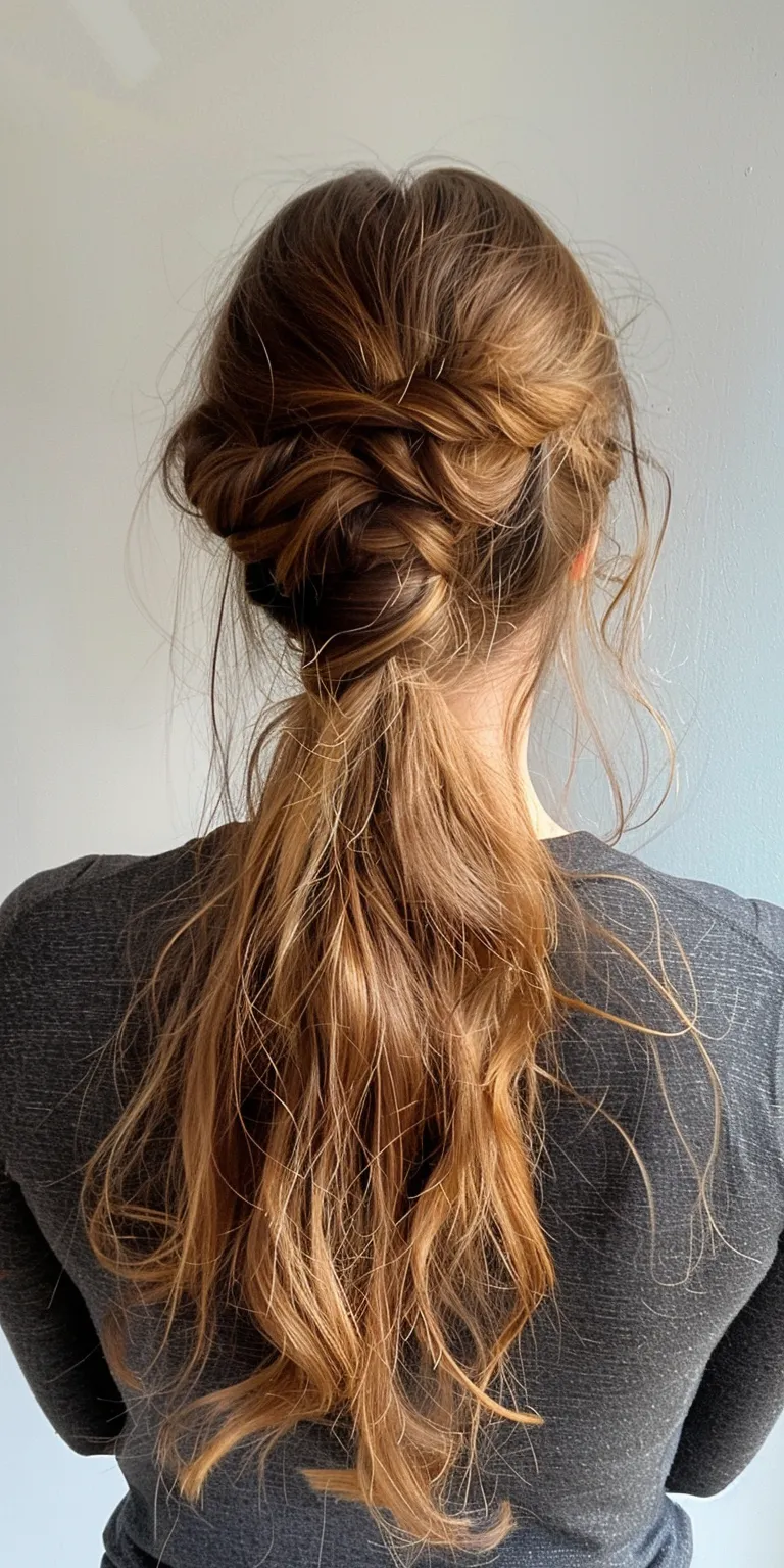 easy hairstyles French twist, Updo, braid, Milkmaid Chignon