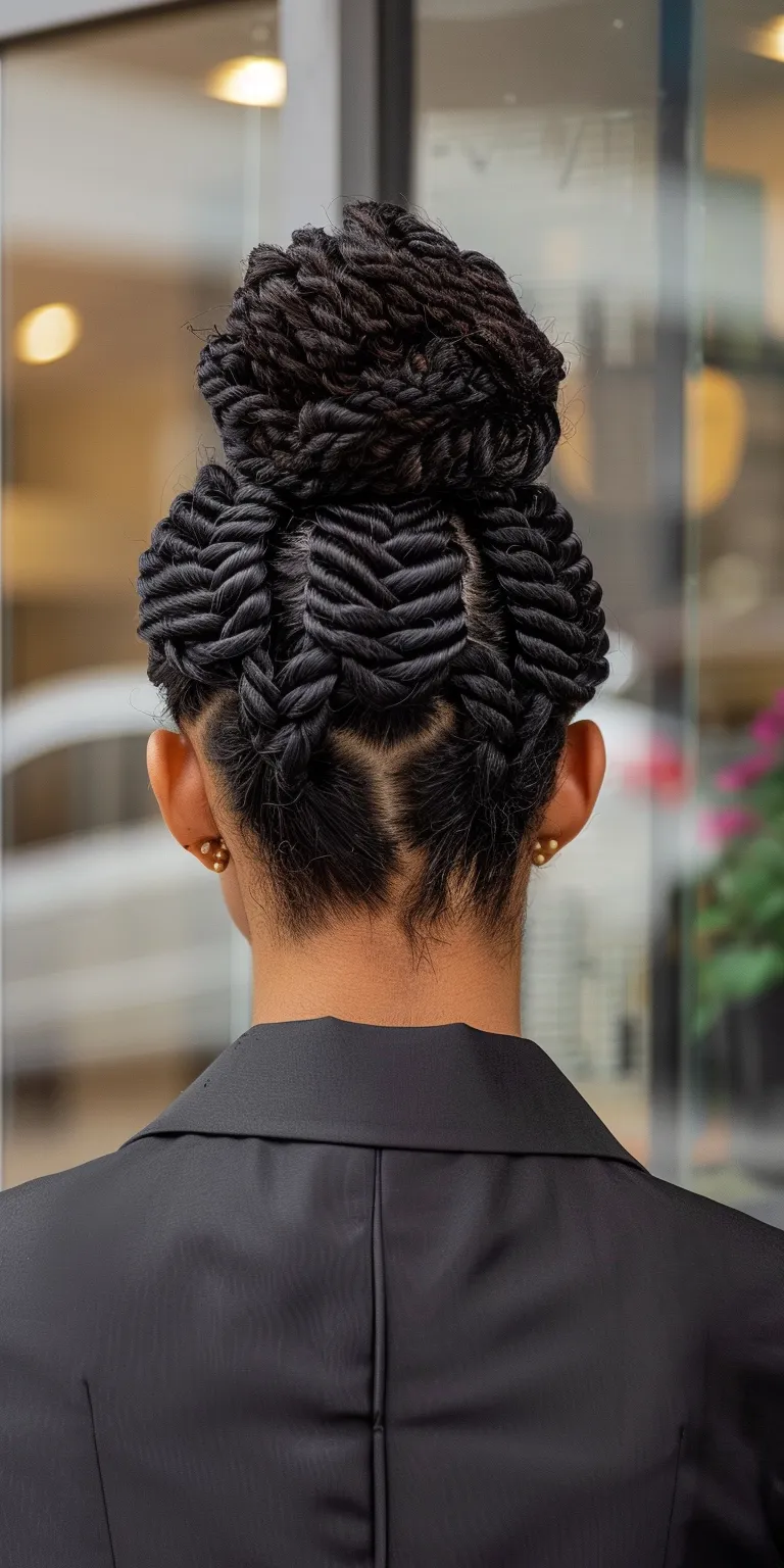 passion twist hairstyles French twist, Hair twists, Waterfall braids, Updo, Stacked bob