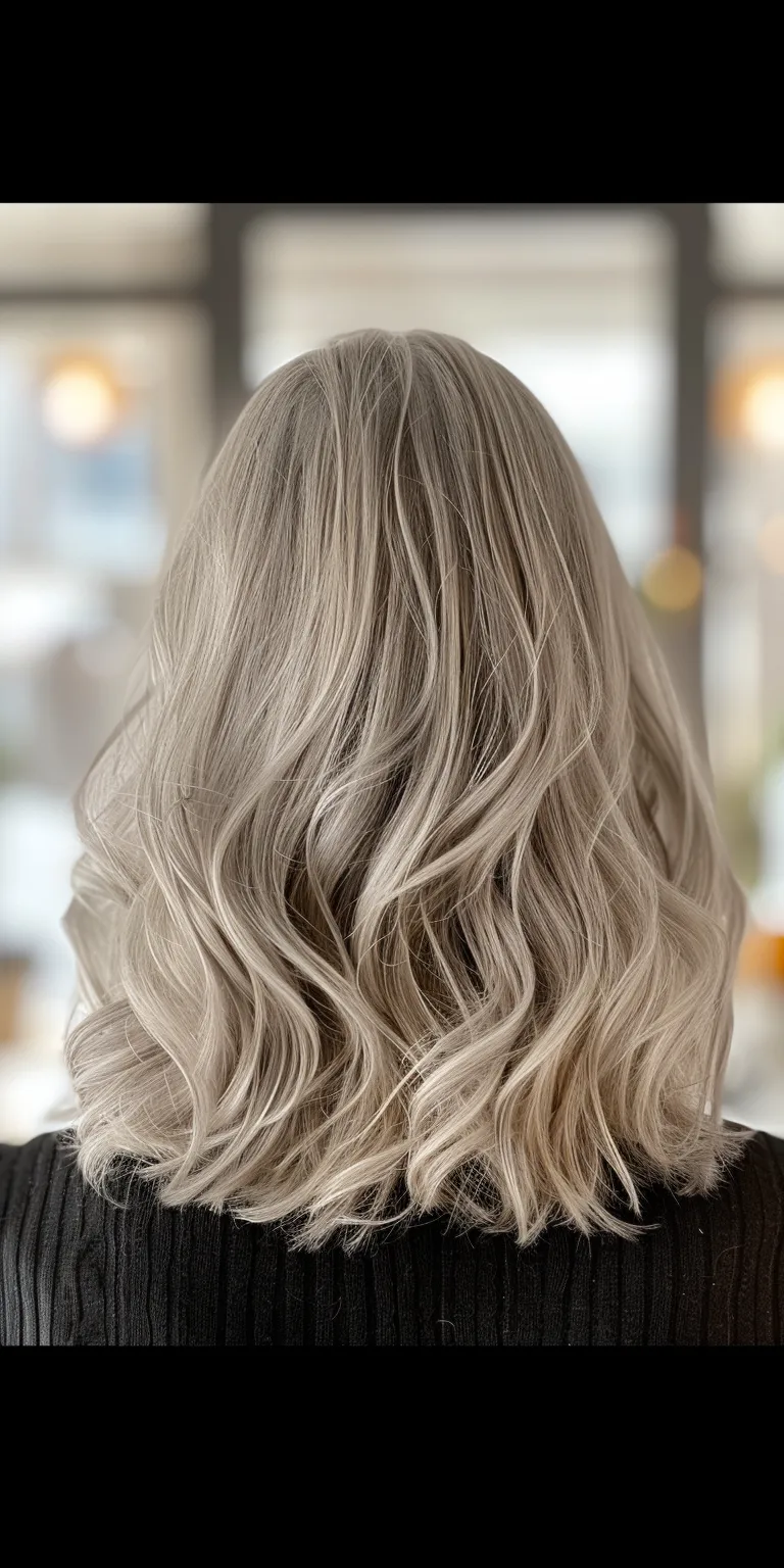 grey hair styles Layered hair, Asymmetric cut, Digital perm, Feathered Extensions