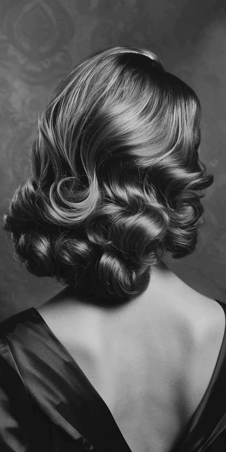 20s hairstyles Finger wave, Chignon, Updo, Milkmaid braid, Pin-up styles