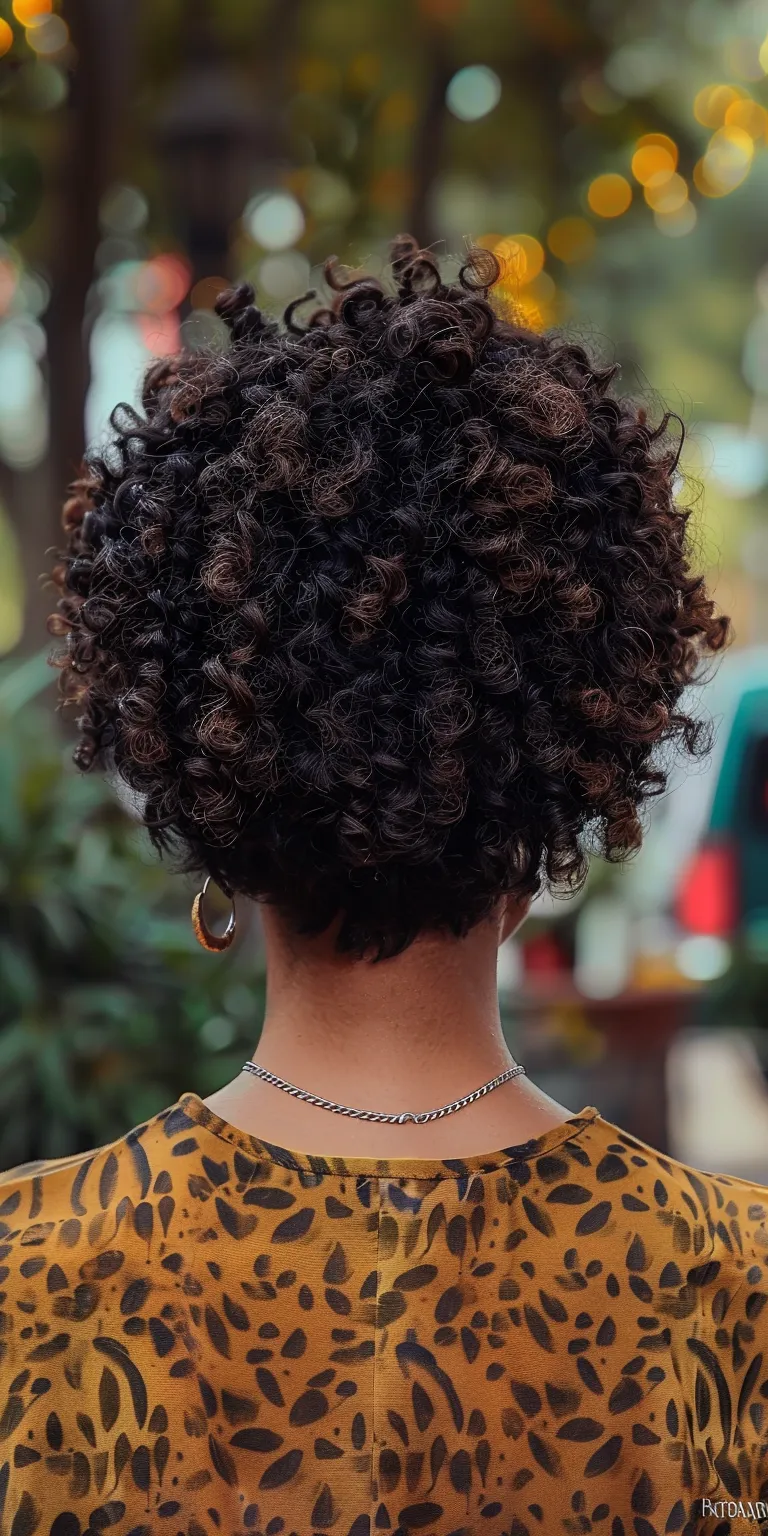 short curly hairstyles Digital perm, Kinky hair, Afro puffs, Short brush cut, Layered hair