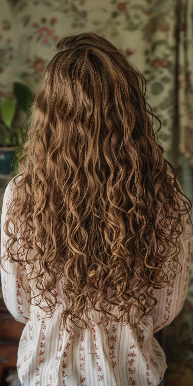 long curly hairstyles Ringlets, Digital perm, Curly hair, Layered Hair crimping