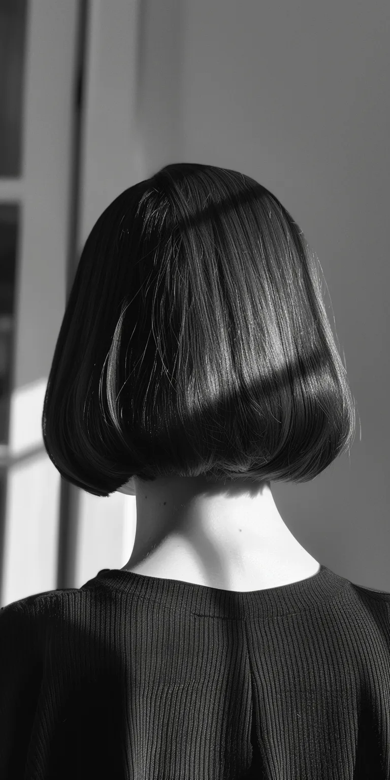 chin length bob Asymmetric cut, Bob Chignon, Pompadour, Bouffant