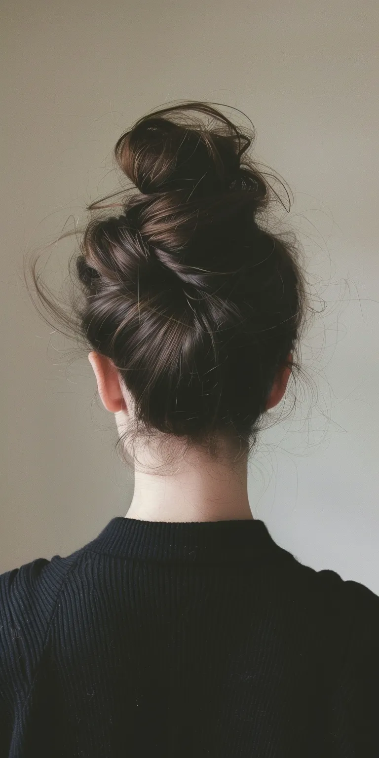 disco hairstyles Chignon, Ballerina bun, Updo, French twist, Japanese women's