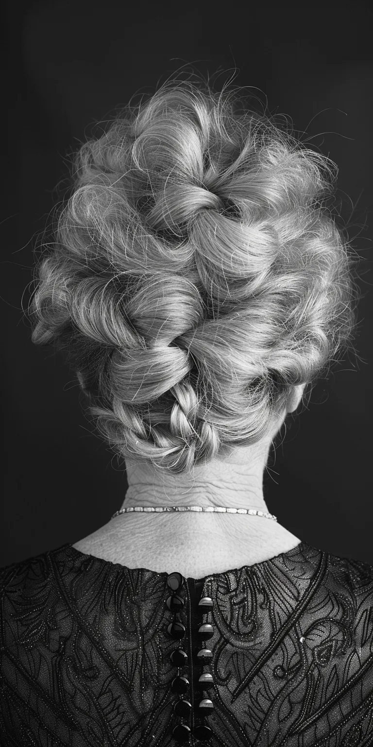 old lady hairstyles Chignon, Updo, Milkmaid braid, French Finger wave