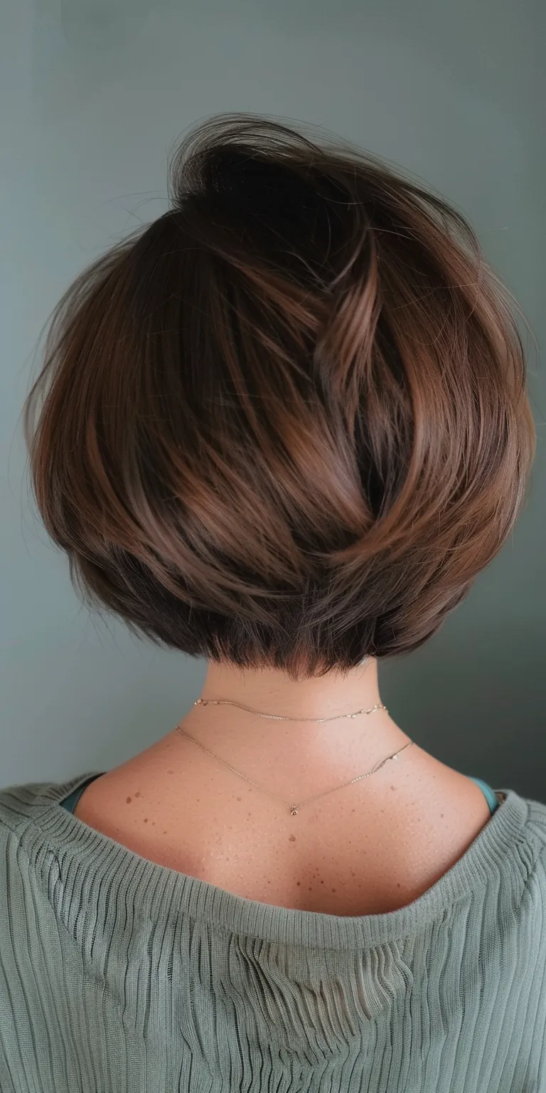 short hairstyles for thick hair Asymmetric cut, Chignon, Updo, Japanese women's hairstyles, French twist