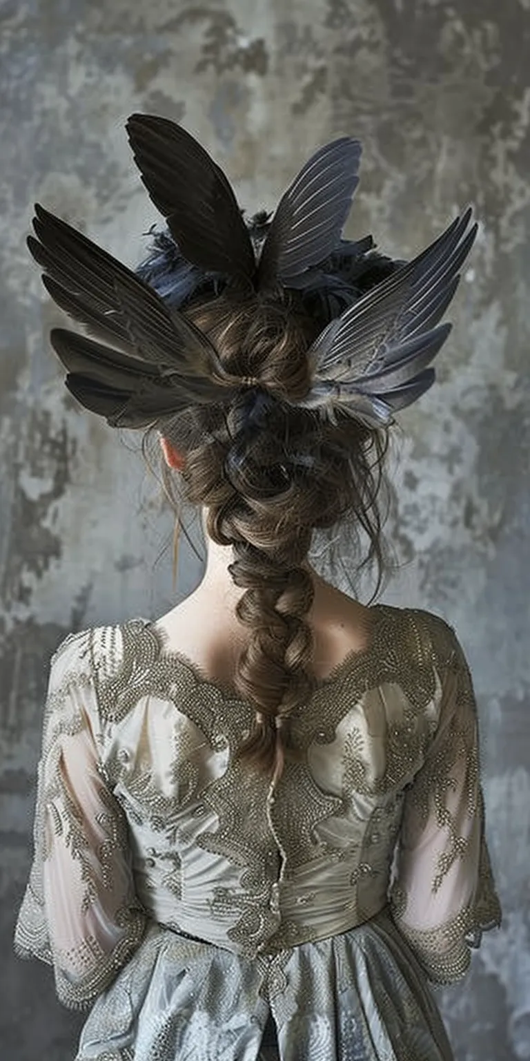 wings hairstyle Feathered hair, Updo, Chignon, Milkmaid braid, Layered hair