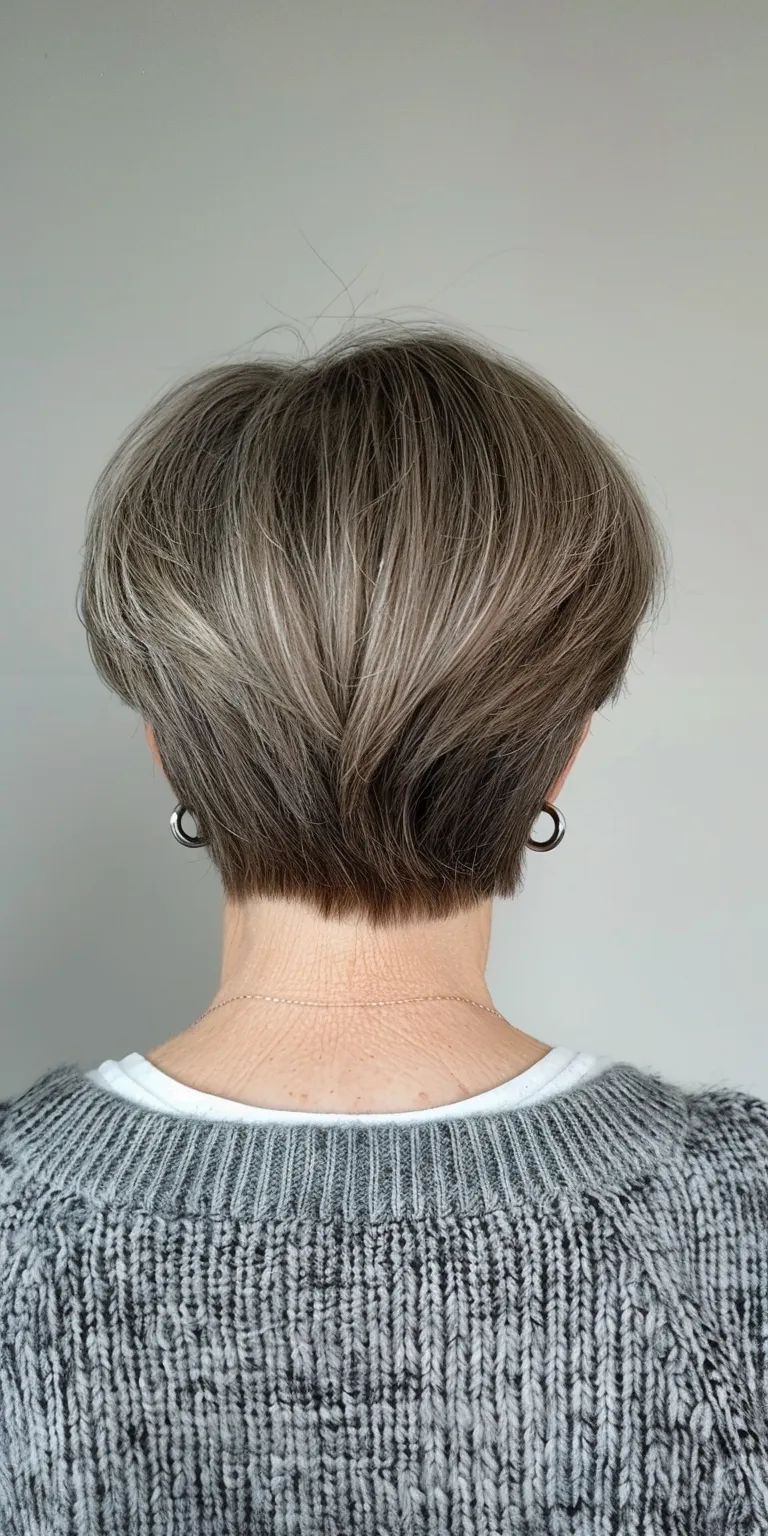 thin hair styles Short brush cut, Asymmetric Professional Digital perm, Tonsure