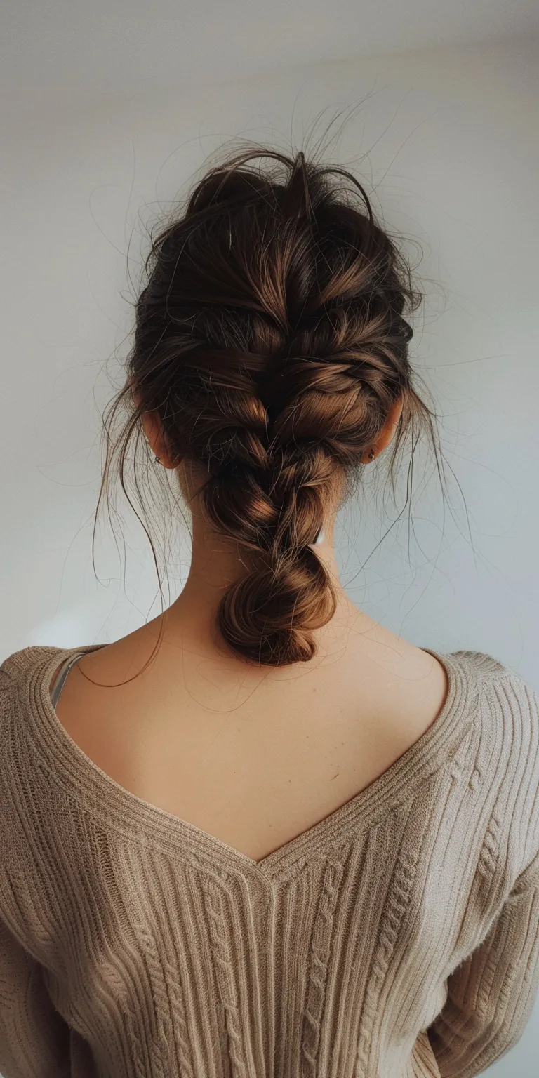 greasy hair styles French braid, Waterfall braids, Braid, Boho Updo