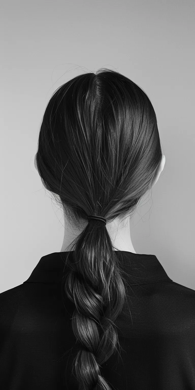 slick ponytails Chignon, French braid, twist, Braid, Updo