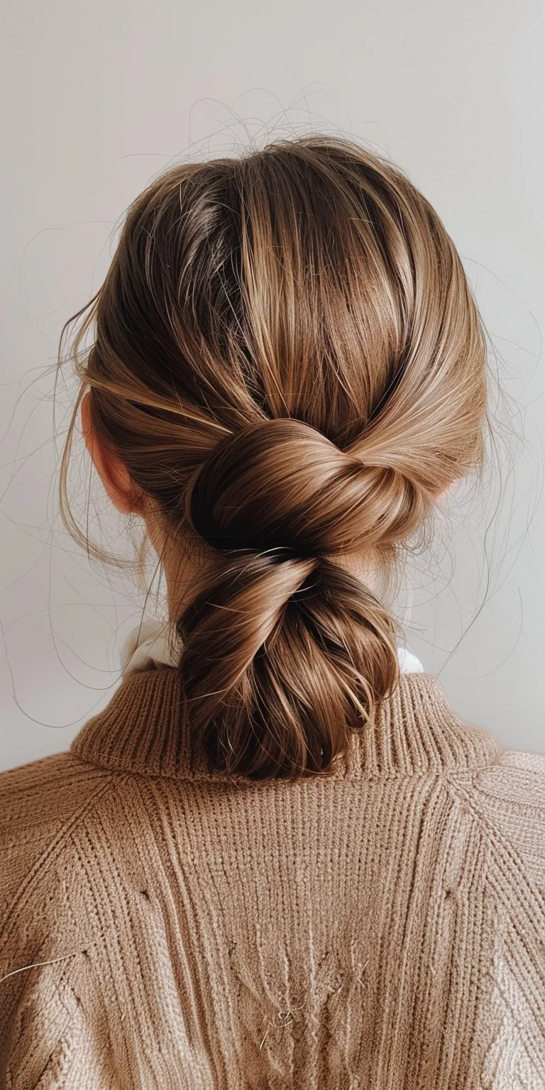 hairstyles for thin hair Chignon, French twist, braid, Updo, Braid