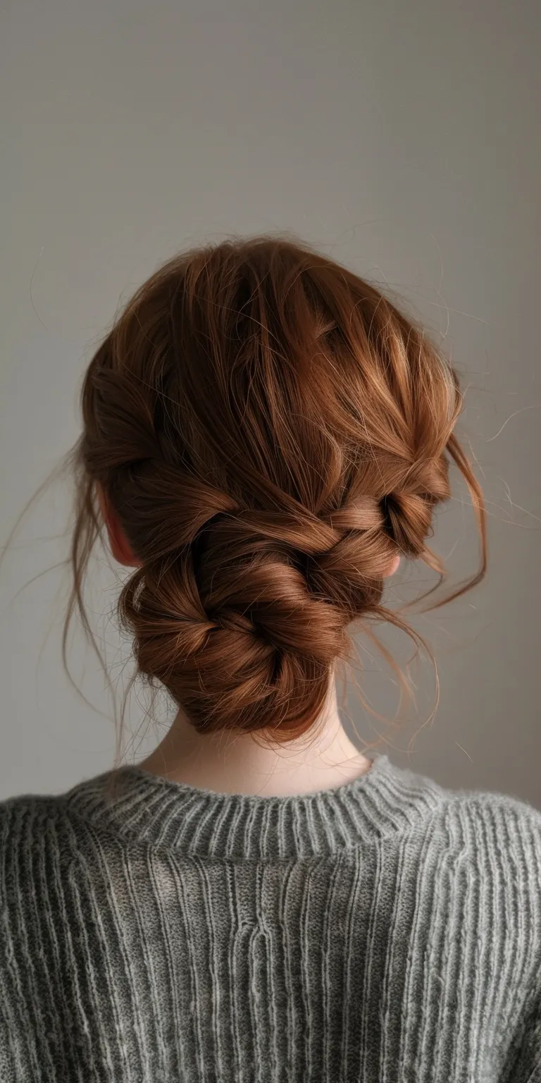 hairstyles for thin hair French braid, Milkmaid Updo, Chignon, twist