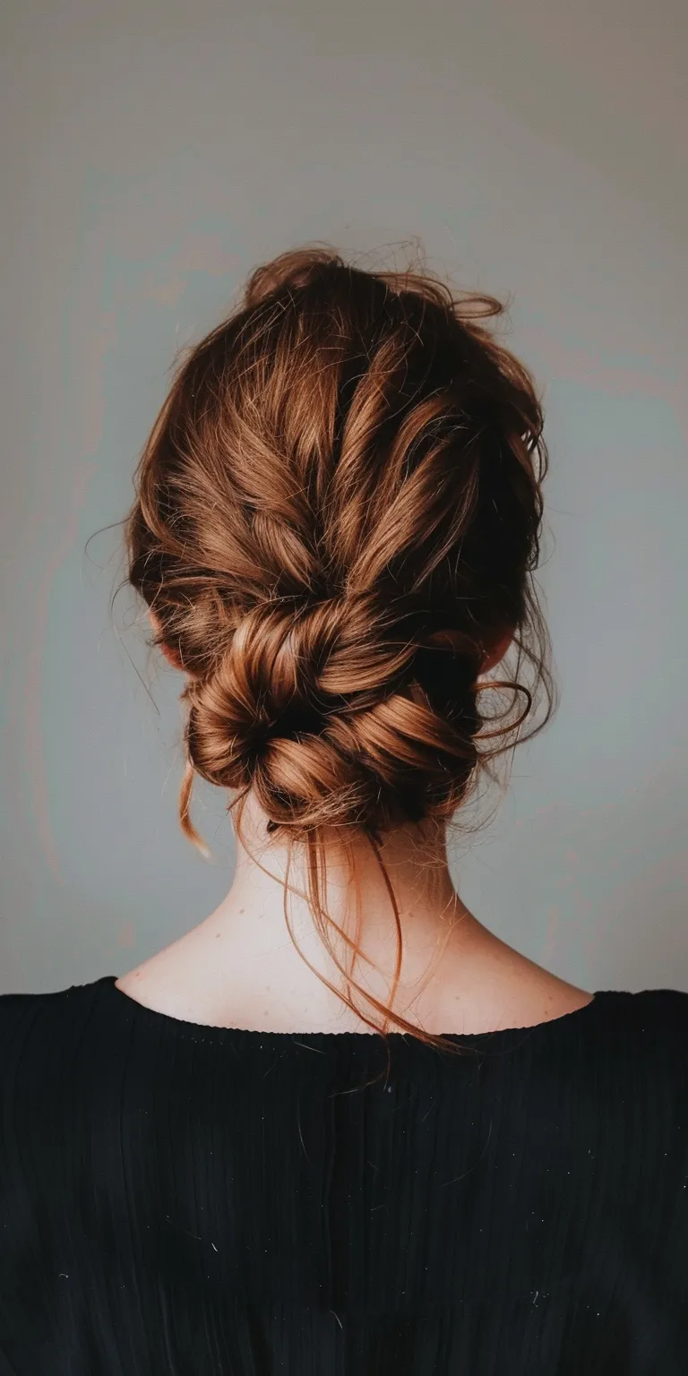 easy hairstyles for medium hair Updo, Chignon, Milkmaid braid, French twist, braid