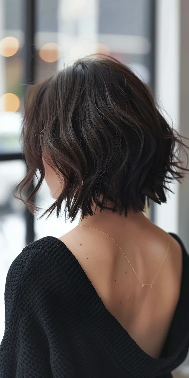 medium short haircuts for women Asymmetric cut, Bob Layered hair, Pixie Short brush cut