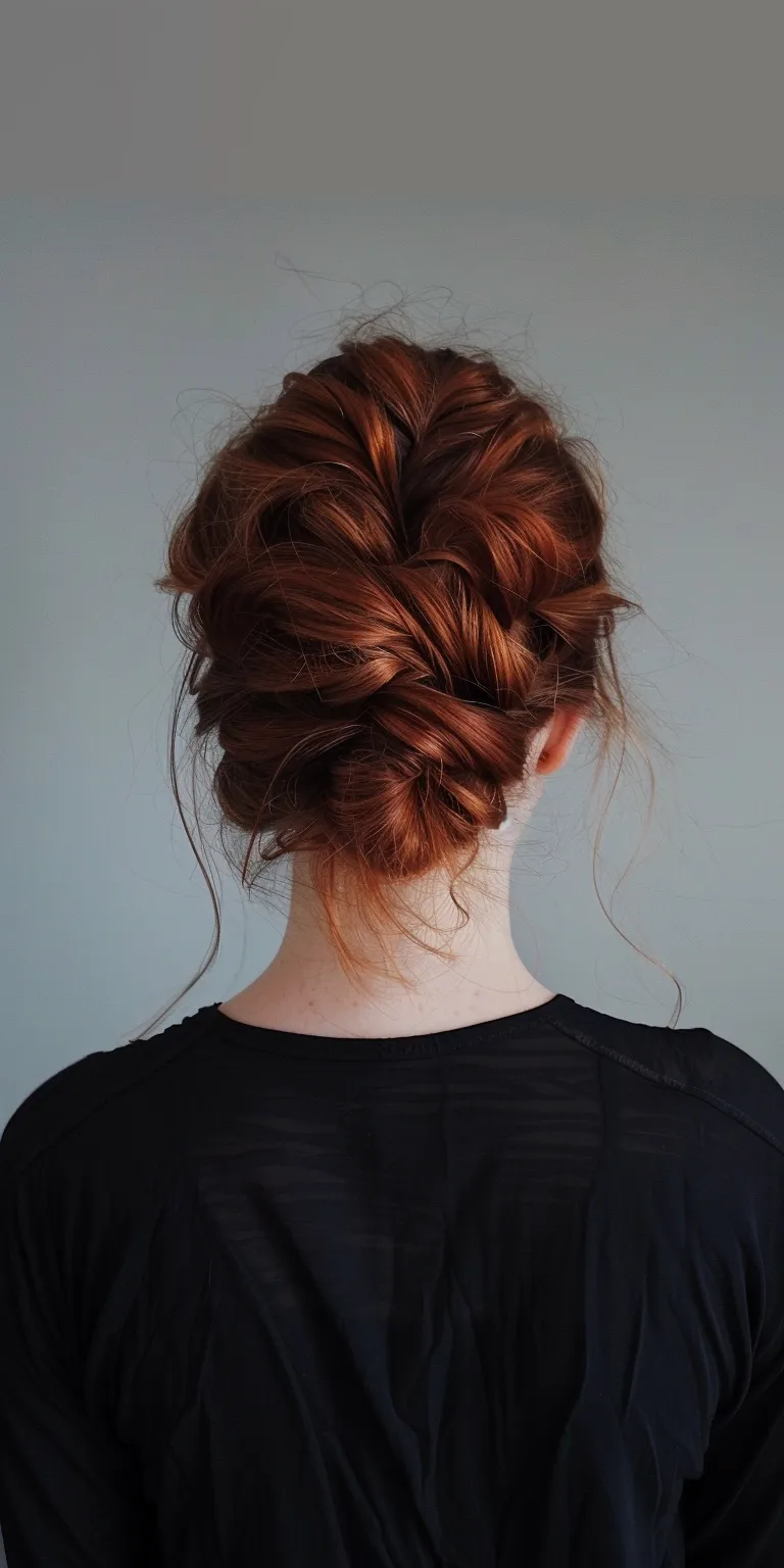 tiktok hairstyles Updo, French braid, Chignon, twist, Milkmaid braid