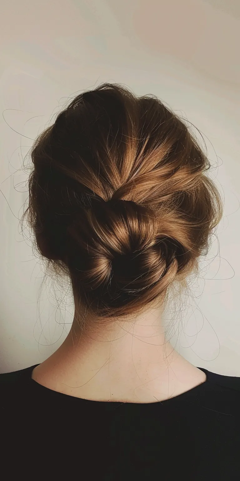 cute updo hairstyles Chignon, Updo, Ballerina bun, French twist, Milkmaid braid