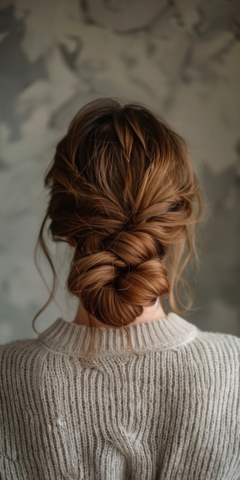 knotless hairstyles French braid, Chignon, twist, Updo, Braid