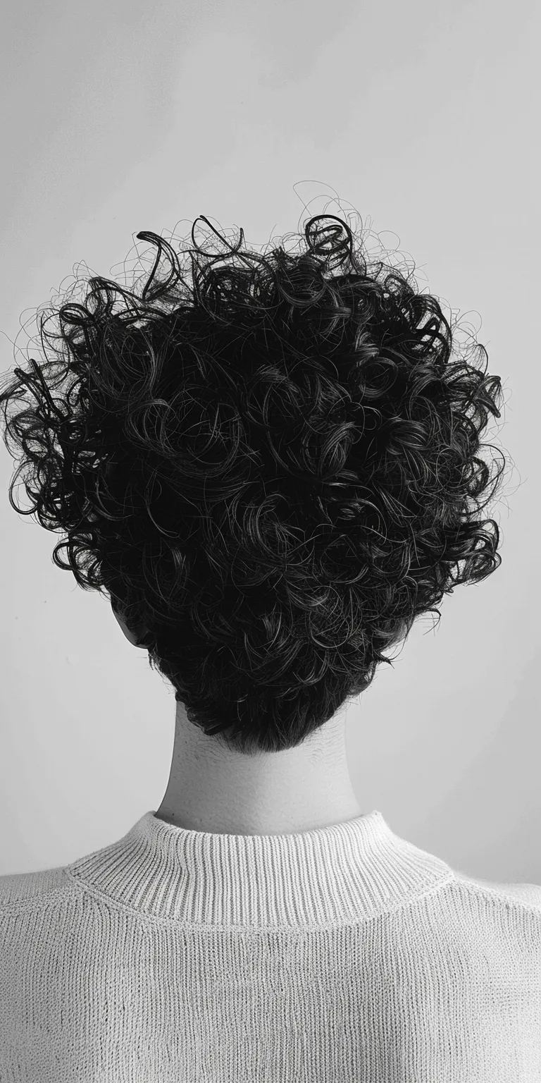 haircuts for curly hair Digital perm, Asymmetric cut, Kinky hair, Jheri curl, Bouffant