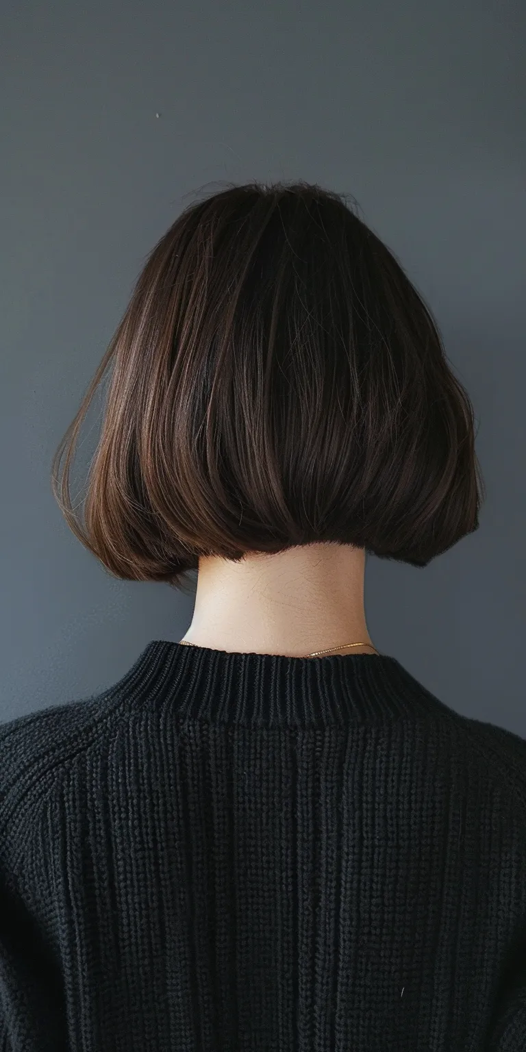 short straight hairstyles Asymmetric cut, Bob Chignon, Layered hair, Short brush cut