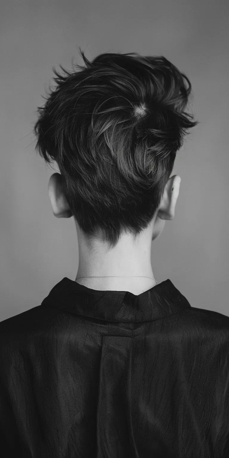 mid fade hairstyle Asymmetric cut, Chignon, Updo, Pompadour, Short brush cut