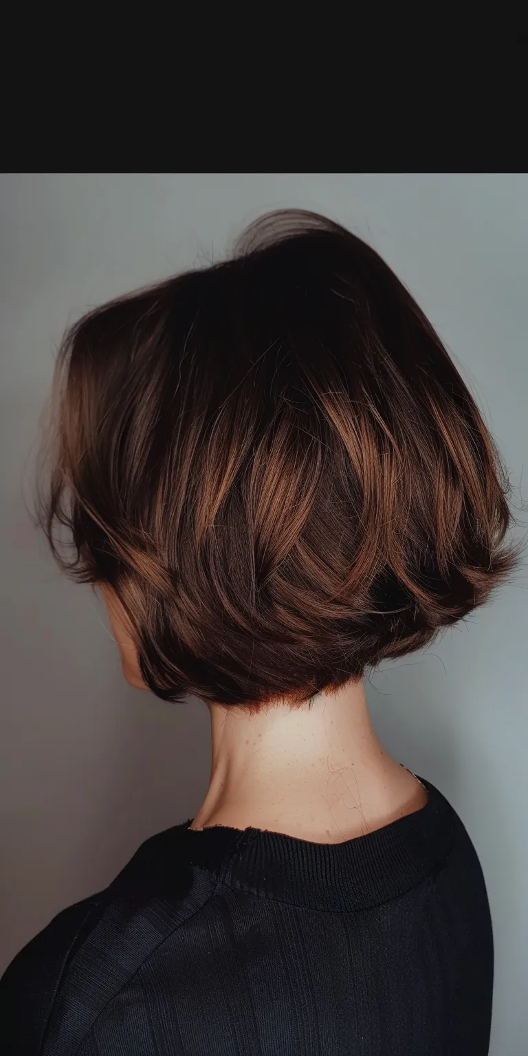 inverted bob hairstyles Asymmetric cut, Chignon, Bob Short brush Layered hair