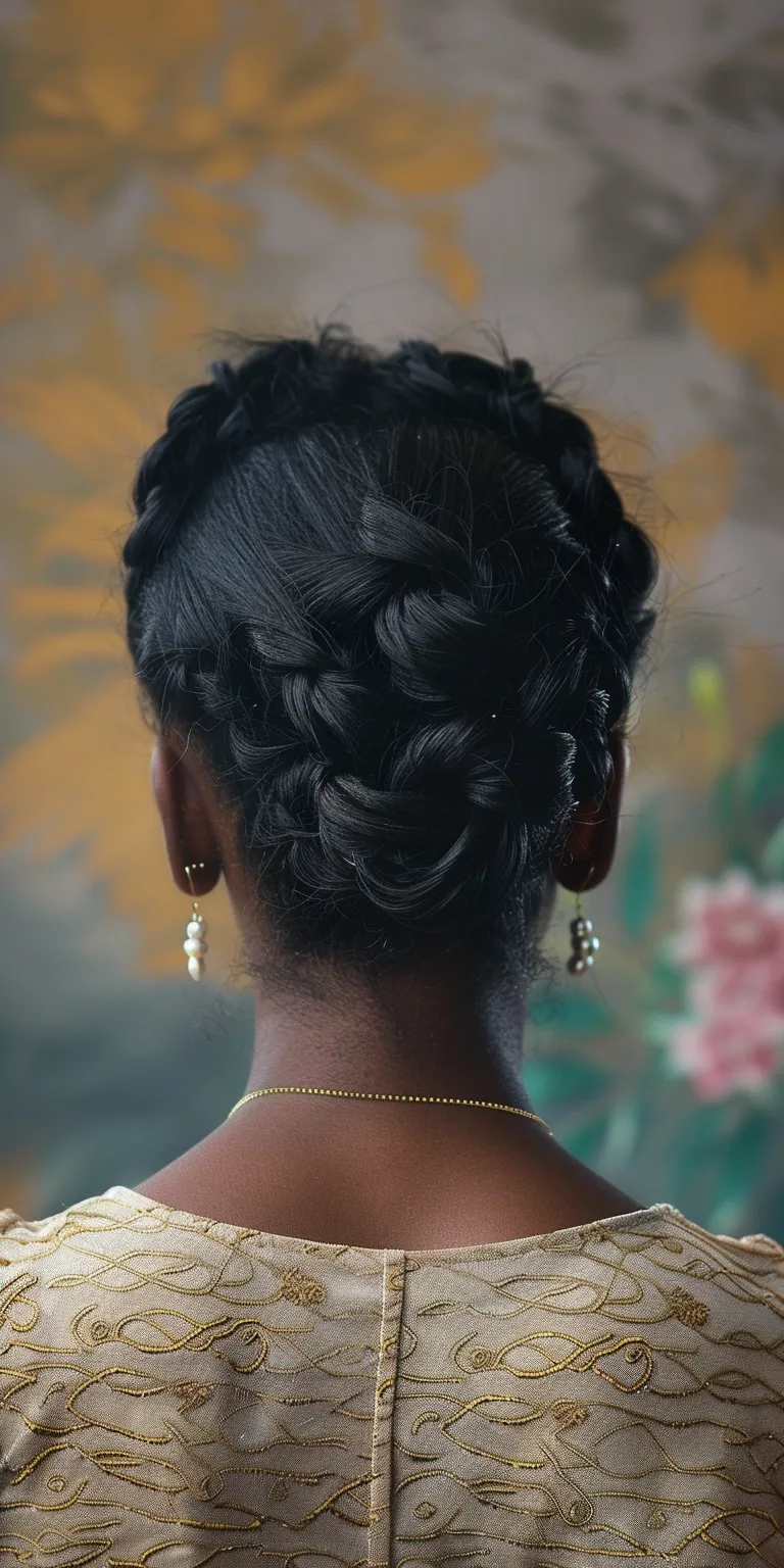 african american hairstyles Updo, Milkmaid braid, French twist, Chignon, Historical Christian