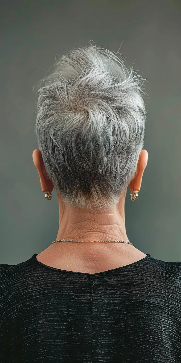 latest hairstyles for women Short brush cut, Asymmetric Pompadour, Tonsure, back and sides