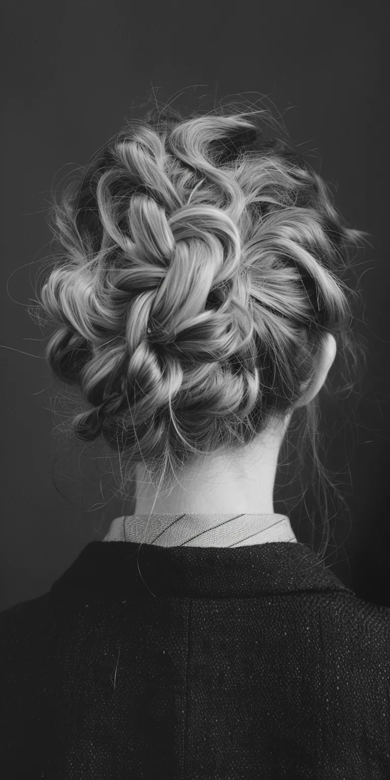 2000 hairstyles Chignon, Updo, Milkmaid braid, Waterfall braids, French braid