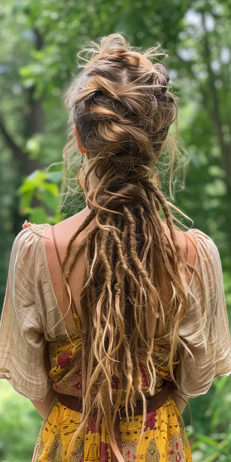 simple dreadlocks hairstyles Boho braids, Dreadlocks, Hair twists, Braid, Updo