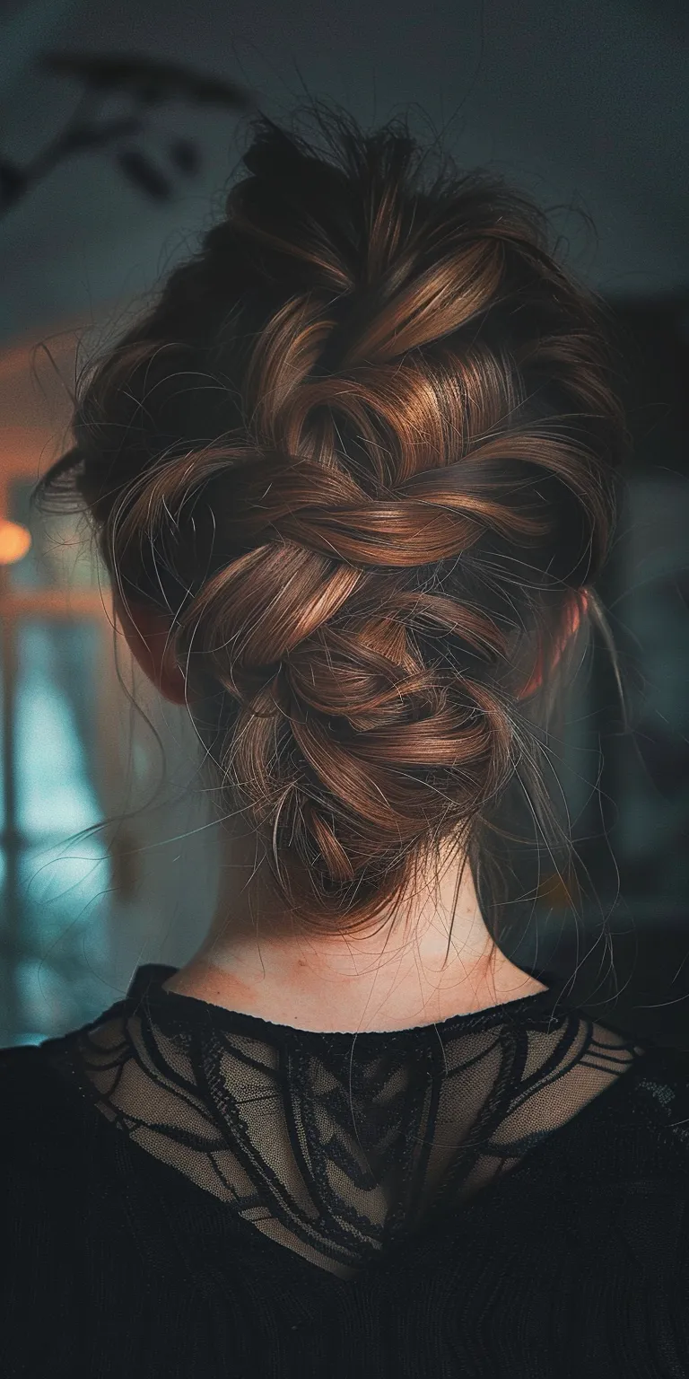 hair styles and  Updo, Chignon, Milkmaid braid, French twist, braid