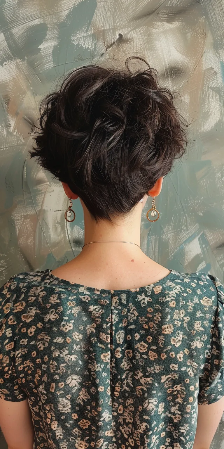 short hairstyles for round faces Asymmetric cut, Chignon, Japanese women's hairstyles, Updo, Pixie cut