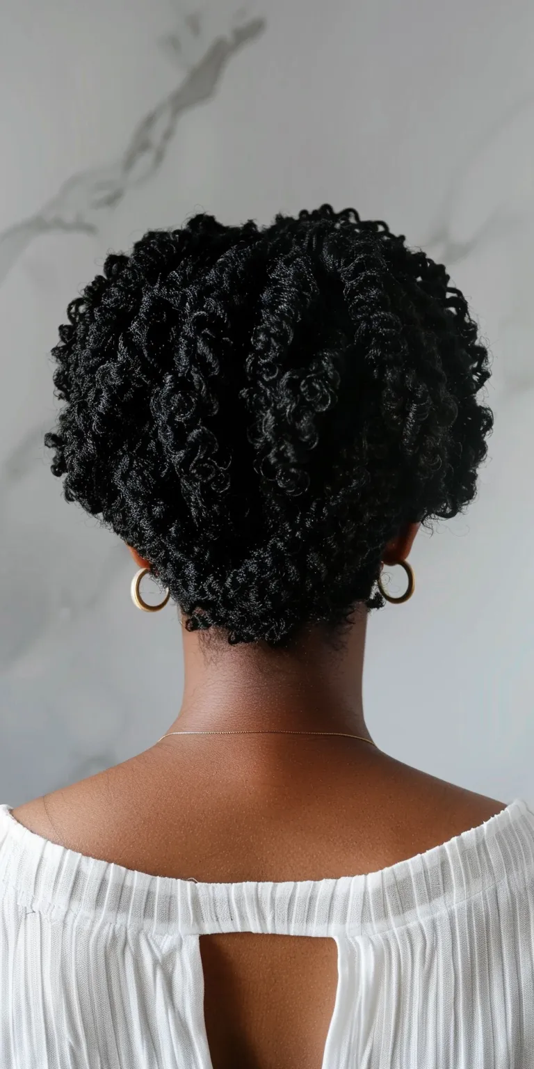 natural hairstyles Kinky hair, Afro puffs, Digital perm, Crochet braids, French twist