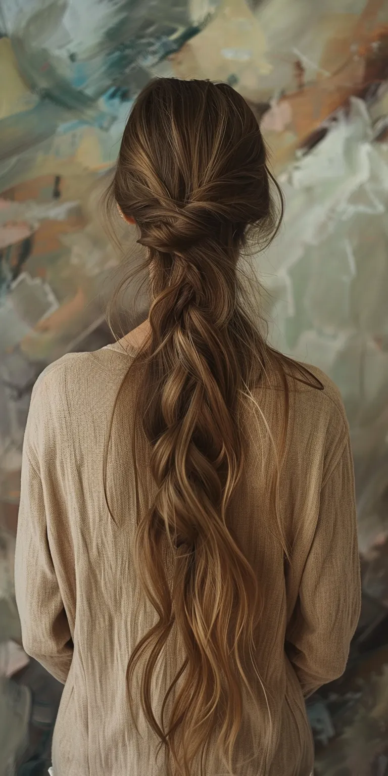 long hairstyles for women over 50 Waterfall braids, French braid, Braid, Boho Milkmaid braid