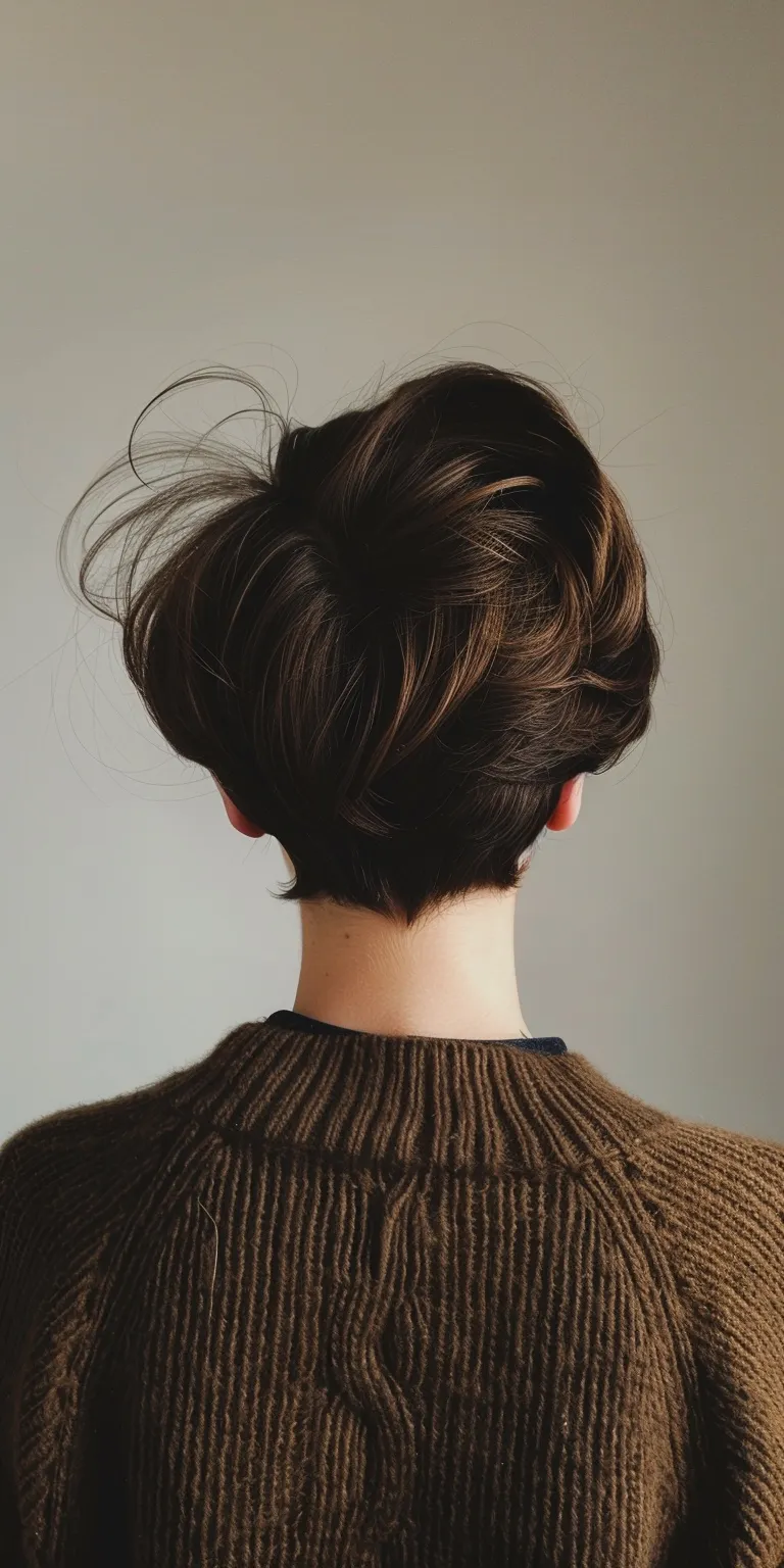 greasy hair styles Chignon, Updo, Asymmetric cut, Japanese women's hairstyles, Ballerina bun