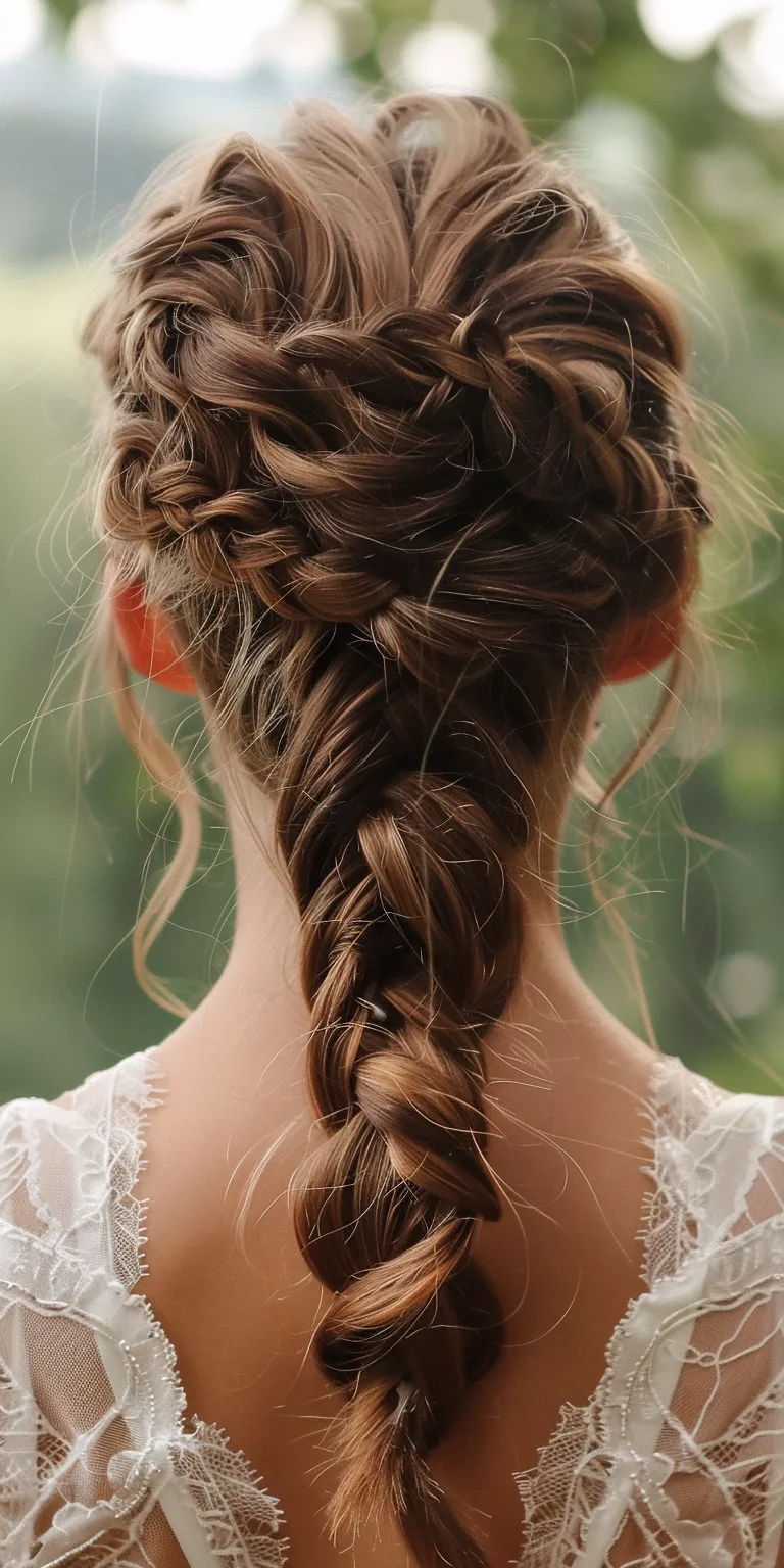 wedding hairstyles for medium hair French braid, Waterfall braids, Boho Braid, Milkmaid braid