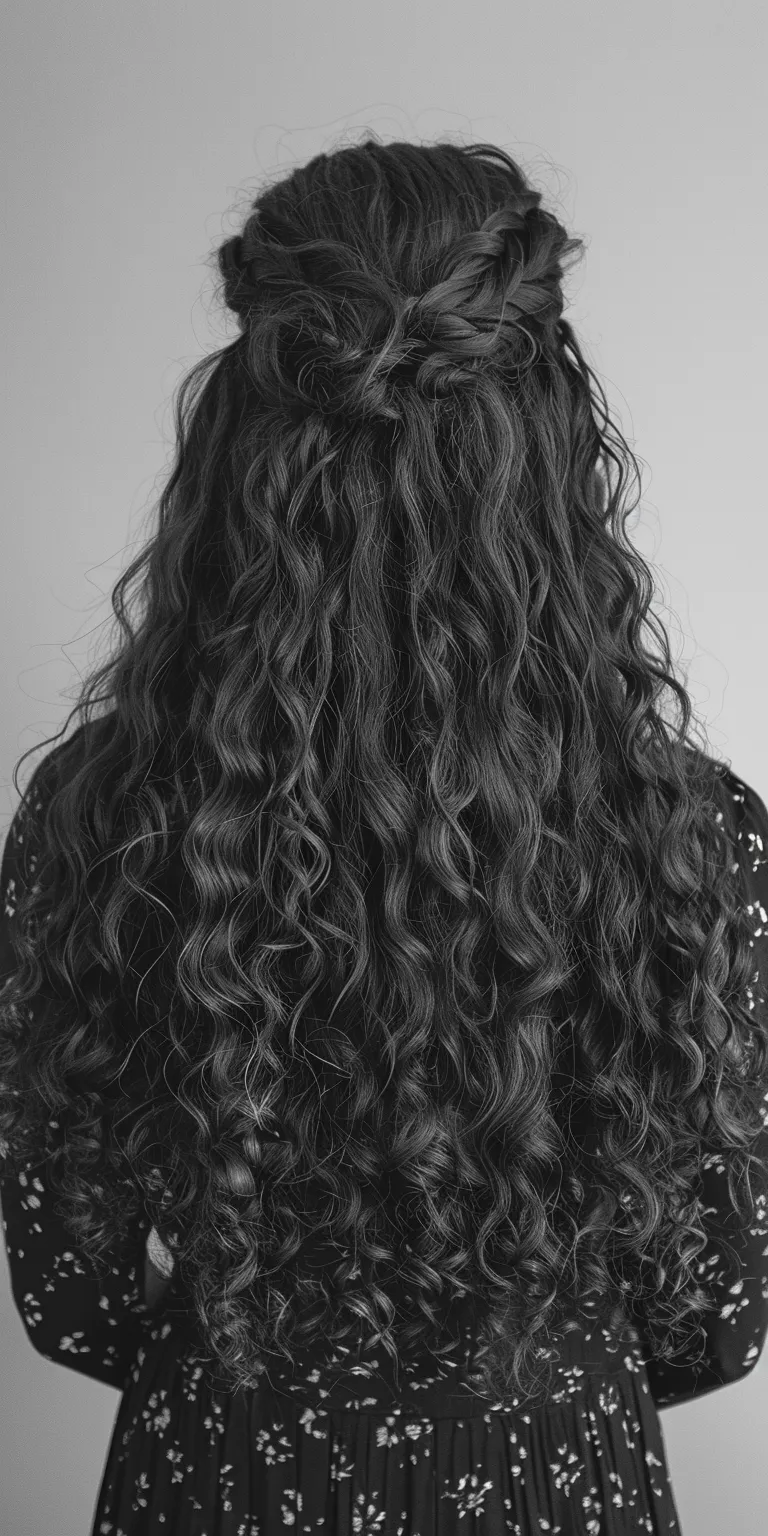 curly hairstyles for long hair Ringlets, Digital perm, Curly hair, Hair crimping, Layered