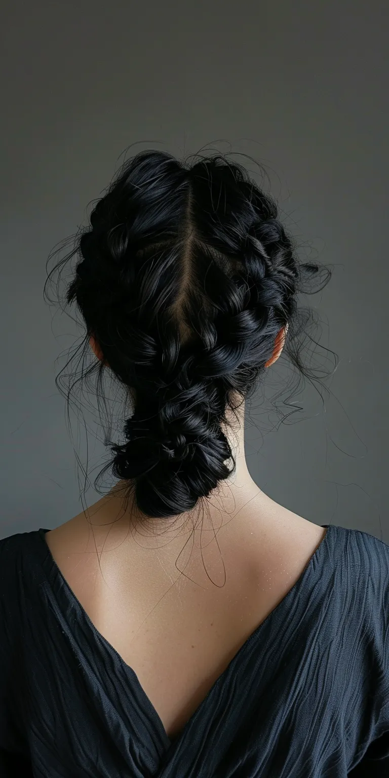 cute braided hairstyles black hair Waterfall braids, French braid, Milkmaid twist, Braid