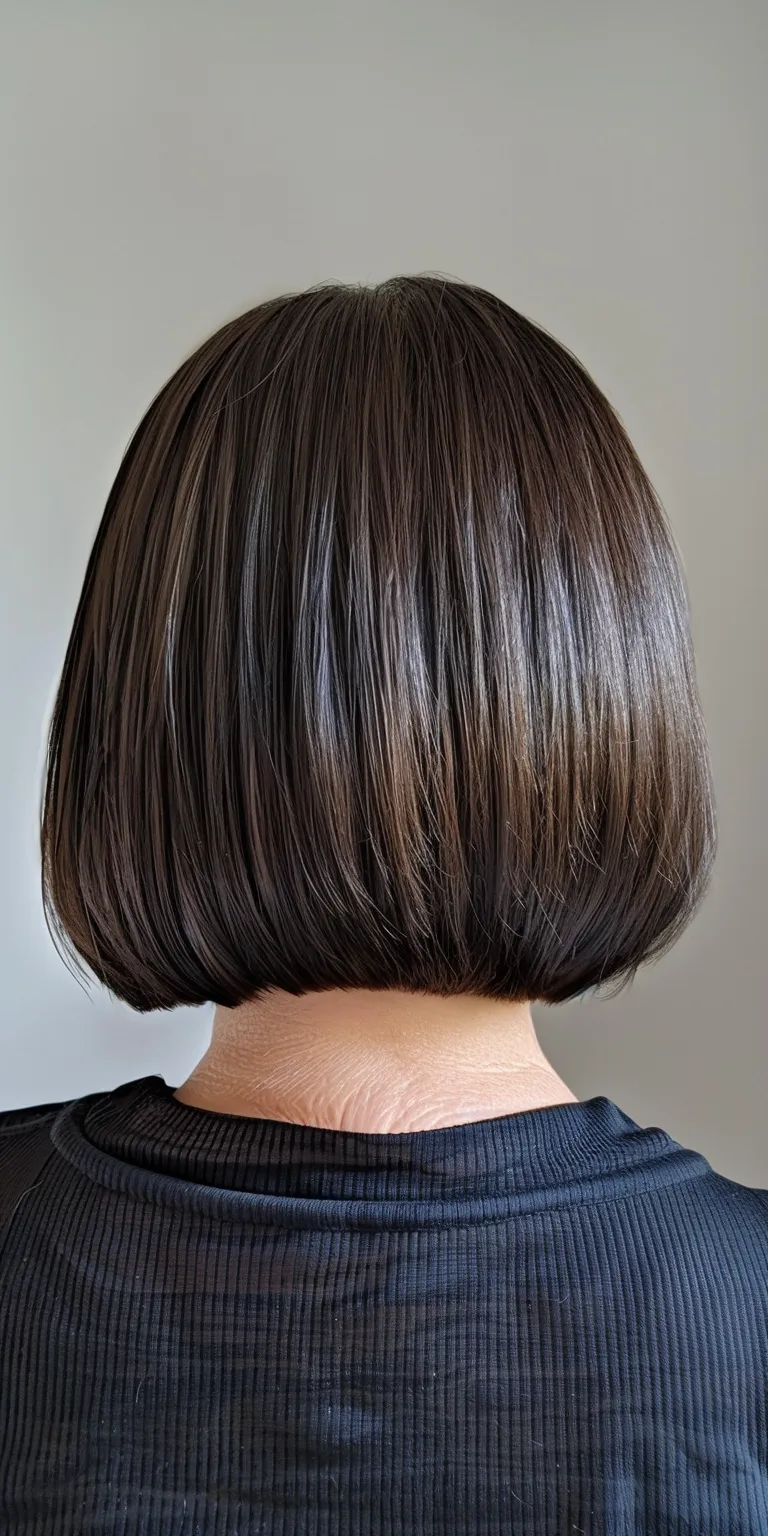 bob hair styles Asymmetric cut, Bob Short brush Stacked bob, Professional cut