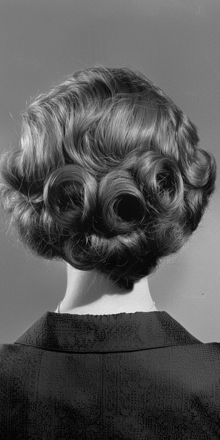 1960s hairstyles Chignon, Finger wave, Bouffant, Historical Christian hairstyles, Updo