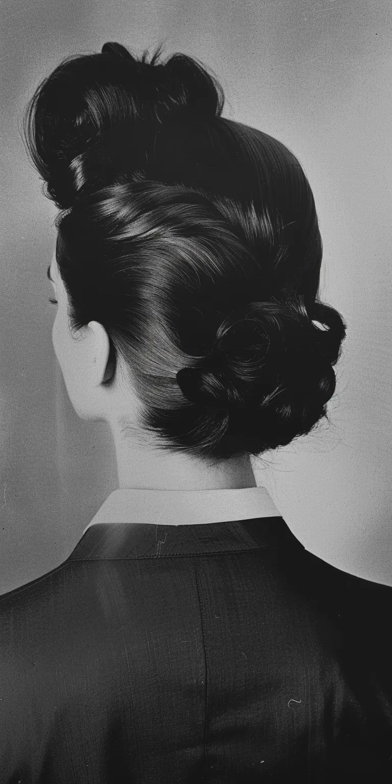 ducktail hairstyle Chignon, Updo, Finger wave, French twist, Milkmaid braid