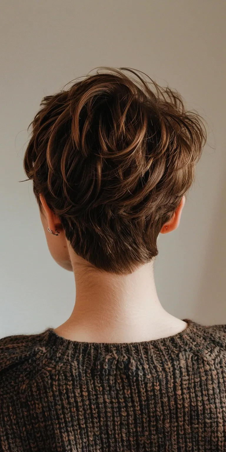 ideas for short hair styles Asymmetric cut, Chignon, Layered hair, Updo, French twist